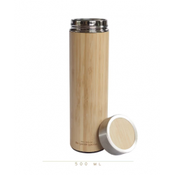 Botella termo tubo de bambú